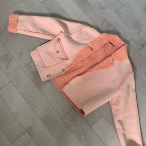Zara size small teddy / suede jacket